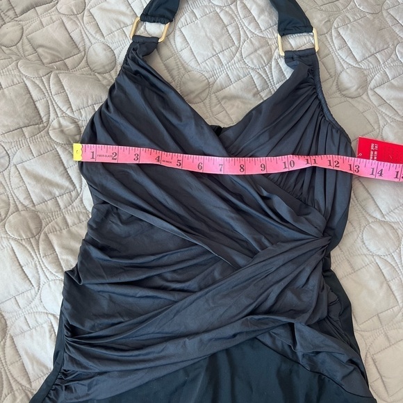 Spanx Tankini Top Draped Swimsuit Ruched Shaping Whittle Waistline NWT - Picture 8 of 16